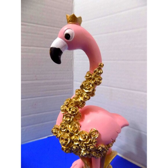 NEW Royal Flamingo Statue Figurine Coastal Florida Queen Flamingo - Picture 2 of 4